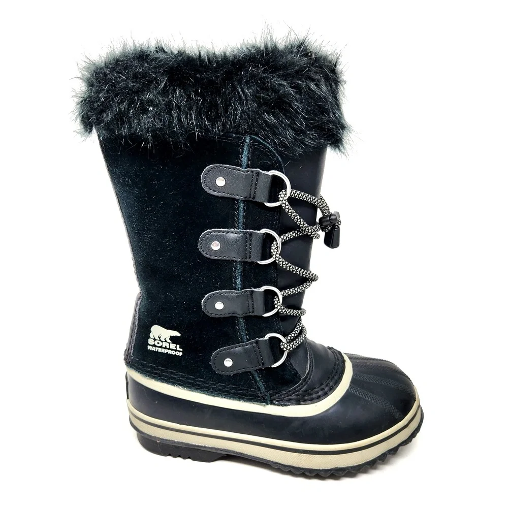 Sorel Yoot Pac boots size 2 NY1966-013 Waterproof Youth Winter Snow Boots Fur